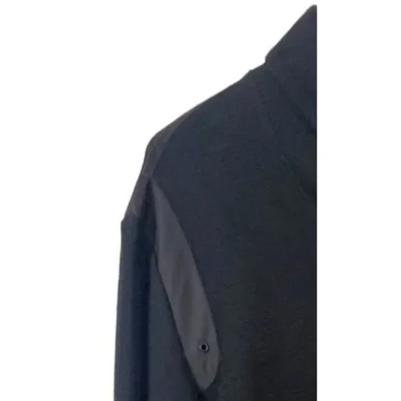 calvin Klein men's black pullover sweater long sleeve size Large button neck - Picture 3 of 8